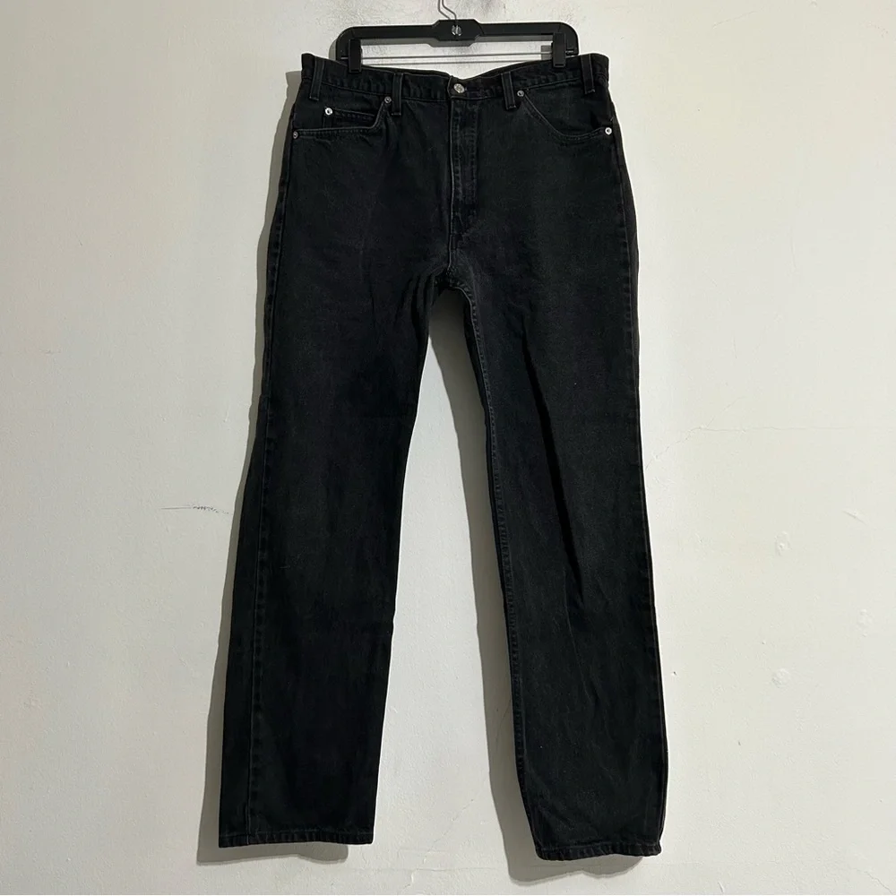 Levi’s Vintage 505 Orange Tab Straight Leg Regular Fit Jeans Black Size 38x32